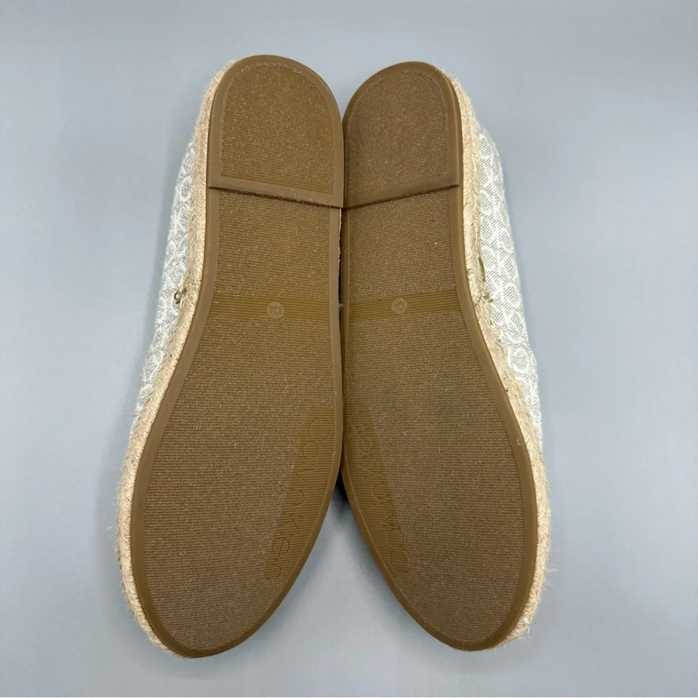 Calvin Klein Womens Flats Shoes Espadrille Monogram Signature Logo Size 10M